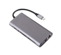 Ldabrye Type C Docking Station to HDTV Output Gigabit Ethernet Port Memory Card Reader Slot 3.5mm USB Splitter Cable for Phone USB C Dock