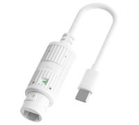 Ldabrye Type C to Power Over Ethernet Converter 48V to 5V 2.4A Output Overcurrent Protections ABS Shell 10/100Mbps Type Power Over Ethernet Standard POE Adapter USB