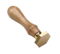 Ldabrye Unfinished Seal Stamp Head with Wood Handle for Seal Envelope Card Flower Heart Round Square Handcraft Enthusiast Stamp