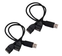 Ldabrye USB 2.0 Male To Two Female Y Cable Hubs Power Splitter Adapter For Charging Two Devices At Once USB Hub Splitter