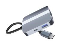 Ldabrye USB C to HDTV Adapter 5 Port Expansion Dock with 3.5mm VGA HDTV USB3.0 Data Transfer for Laptop Accessories Multiport USB C Dock