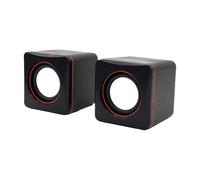 Ldabrye USB-Powered Computer for Desktop Laptop, Portable Square Sound Box with Enhanced Bass, Entertainment Desktop Loudspeaker with USB Cable