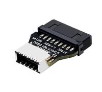 Ldabrye USB3.0 19 PIN to USB3.1 Type C 20 PIN Right Angled Converter Seamlessly Data Transfer Front Panel USB C Adapter