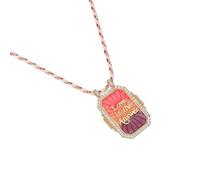 Ldabrye Vibrant Cotton Rope Choker Necklace Elegant Cotton Rope Choker Necklace with Protective Peppers Devil Eye for Ladies