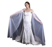 Ldabrye Wedding Dress Arm Sleeves For Bride Decorative Veil Shoulder Wrap Artificial Pearl Long Arm Evening Party Armwear