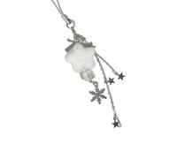 Ldabrye Winter Flocking Snowflake Star Phone Accessory Lanyard Alloy Texture Suitable For Daily Use Or Special Occasions Soft Chain