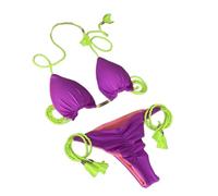 Ldabrye Woman Triangle-Bikini Set Sennit Side String Set Two Piece Swimsuit Bathing Suit Halter-Bra Top with Thong