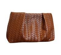 Ldabrye Women's Woven Evening Bag Dumpling Purse Without Strap Handbags Elegant PU Leather Dinner for Office Commuting Women's Woven Evening