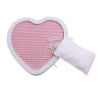 Ldabrye Wood Frame Heart Shaped Felt Letter Board With Changeable Letters Message Board For Baby Announcement