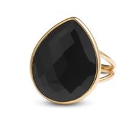 LDADAN -Crystal Ring for Women Natural Rose Quartz and Green Fluorite for Her Boho Teardrop Ring for Gift Rose Quartz Jewelry Handmade Adjustable Ring Gold, Ajustable, Gemstone, Obsidian