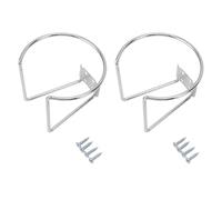 Ldafava 2Pcs Boat Cup Holder Universal Stainless Steel Drink Holder Wall Mounted for Boat Yacht Truck Car RV Apartment Iron Material 8x8.6x8.2cm (Silver)