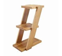 Ldafava 3 Tiers Desktop Potted Plant Flower Holder Storage Rack Shelf Stylish Durable for Bedroom Study Room Material 25x18x9.2cm