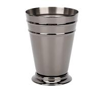 Ldafava 304 Stainless Steel Iced Cocktail Cup Wine Mug Bartender Tool Anti Falling Tapered Stem Design for Bar Party Home Use Silver Black 400ml (Black)