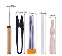 Ldafava 54PCS Needle Felting Kit Complete Starter Set with Wool Yarn Tools for DIY Crafting Home Office Art Multicolor