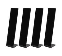 Ldafava Acrylic Hair Clip Display Stand Premium Durable Multi Functional Organizer For Hair Bands Headbands Jewelry Shop Display Clear Transparent 20x4.6x5cm 4 Pack (Black)