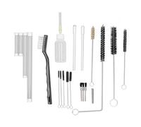 Ldafava Airbrush Cleaning Kit Professional Spray Cleaning Tool Complete Accessories Set with Lubrication Bottle Brushes Needles for Airbrush Spray Gun Maintenance Plastic Stainless Steel