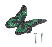 Ldafava Butterfly Handle Zinc Alloy Modern Minimalist Drawer Cabinet Door Knob Furniture Hardware Wardrobe Door Handle for Cabinets Wardrobes Dressers (Red) (Green)