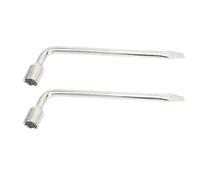 Ldafava Car Tire Lug Wrench L Shaped Hexagonal Car Repair Hand Tool Double End Design High Torque Proof 45 Steel for Vehicle Maintenance Hex Screw Removal Operation 2 Pack