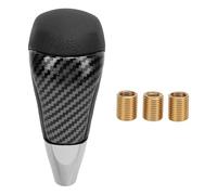 Ldafava Gear Shifter Knob Carbon Fiber Style Ergonomic Sturdy Gear Shift Head with 3 Adapters for Manual Automatic Transmission Cars