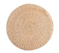 Ldafava Japanese-Style Hand Woven Round Thicken Seats Cushion Pouf for Home Tatami Bay Window Decor