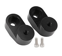 Ldafava Mirror Riser Adjustable CNC Billet Aluminum Replacement for Polaris 2015 2020 Black Anodized 1.25in Height 1.25in Width Front Left Front Right