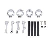 Ldafava Motorcycle Headlight Mounting Bracket CNC Processed Bright Silver Adjustable Universal Fit For Suzuki BSA LED Spotlights Aluminum 39 41mm Fork Tube