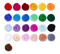 Ldafava Needle Felting Kit Wool Roving 25 Colors Set with Felting Needles Foam Mat and Tools for DIY Crafting Home Art Studio Multicolor Wool Wood Copper Plastic 11.41x9.44x1.18inch