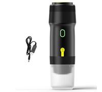 Ldafava Portable Coffee Maker Cordless Electric Mini Coffee Machine 3 in 1 USB Rechargeable for Home Car Travel Work With Capsule Ground Coffee Cold Brew Heating 120ml Cup ABS Shell (Black)