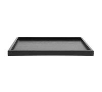 Ldafava Rectangle Shape Solid Wood Tea Coffee Snack Food Meals Serving Tray Plate Restaurant Trays Elegant Modern Design for Home Dining Restaurants Hotels Black 12.5 x 9.45 inch (36 * 27)