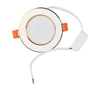 Ldafava Smart LED Ceiling Light 7W RGB+W WiFi Downlight Voice Control APP Alexa Home Compatible Durable PC Aluminum Modern Lighting for Bedroom Living Room Gold Ring White