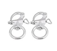 Ldafava Stainless Steel Snap Shackle Buckle 2Pcs High Strength 316 Stainless Steel Adjustable Swivel Snap Shackle for Camera Strap Marine Use 65mm 76mm (25 * 76mm)