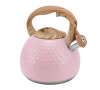 Ldafava Tea Kettle Stainless Steel Whistling Water Kettle 3L Capacity Durable proof Quick Heating For Kitchen Restaurant 304 Stainless Steel 20x22.8cm (Pink)