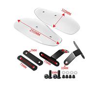 Ldafava Universal Motorcycle Hand Guards Wind Deflectors Protectors Handlebar Windshield Guard ABS Transparent Black Brown Fits Most Motorcycles Winter Summer Riding Comfort (Black)