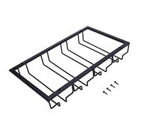 Ldafava Wine Glass Rack Organizer Hanger Holder Black Iron Sturdy Durable Elegant Stylish Large Capacity Stores 8 12 Glasses for Living Room Bar Restaurant Kitchen