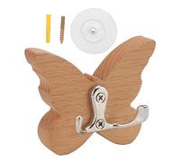 Ldafava Wooden Butterfly Wall Hook Elegant Minimalist Wall Mounted Hanger for Coat Clothes Hat Towel Organizer Home Decor Beech Wood 6 Pieces Set