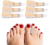 LDATY 6 PCS Hammer Toe Straighteners, Broken Toe Wraps, Hammer Toe Separators Splint, Toe Bandage, Hammer Toe Corrector, Toe Cushioned Bandages warp for Overlapping Toes, Broken Toes & Hammer Toe