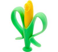 LDATY Corn Baby Teether, Self-Soothing Pain Relief Soft Silicone Baby Teething Toys, Easy Grip,Training Banana Toothbrush for Babies, Toddlers, Infants,Natural Organic BPA Free Hair Removal Tool (L)
