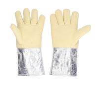 LDAUYZLING 1 Pair Aluminum Foil Gloves High Temp Resistance Heat Insulation Gloves for Industrial Welding Fire Fighting