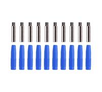 LDAUYZLING 10Pcs Insulated 2mm Banana Plug Coupler with Protection Shrouded for Testing Equipment (Blue)