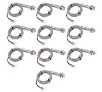 LDAUYZLING 10Pcs Metal Induction Switch 3 Wire NPN NO Capacitive Limit Sensor Detector LJ12A3-2-Z/BX