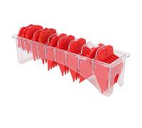 LDAUYZLING 10pcs Professional Hair Clipper Guide Comb Red Hair Trimmer Cutting Guides Attachment with Storage Box