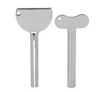 LDAUYZLING 2pcs Toothpaste Tube Squeezer Saves Paste Rolling Stainless Steel Toothpaste Squeezer Dispenser