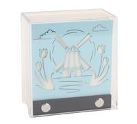 LDAUYZLING 3D Memo Pad Decorative Cartoon Windmill Art Sculpture 3D Paper Carving Stick Notepad for Home School Office