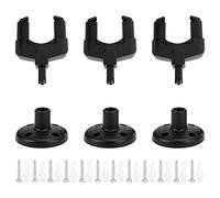 LDAUYZLING 3Pcs Guitar Wall Hooks Plastic Black Universal Mounting Brackets Stands for Ukulele Bass
