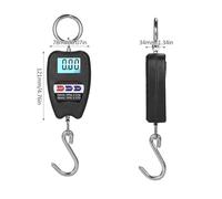 LDAUYZLING 440lb Digital Hanging Scale with Accurate Sensors Handheld 200Kg Mini Crane Scale with Hooks for Farm Fishing Outdoor Farm Large Luggage (Black)