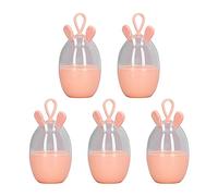 LDAUYZLING 5pcs Makeup Sponge Box Cute Cartoon Large Capacity Portable Beauty Egg Storage Box for Women Girls