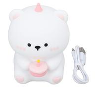 LDAUYZLING 5V Cake Bear Night Light Brightness Adjustable 1200mAh Rechargeable Silicone Nursery Night Light for Bedroom Kawaii Room Decor
