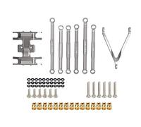 LDAUYZLING 6Pcs Tie Rod Kit for SCX24 Aluminium Alloy Light Weight Exquisite Design 1/24 Tie Rod Kit for Axial SCX24 RC Car (Gray)