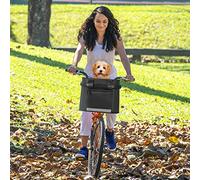 LDAUYZLING Bike Basket Quick Release Removable Folding Handlebar Basket Pet Cat Dog Carrier Bag Detachable Shoulder Bag Tote for Cycle Shopping Picnic