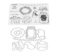 LDAUYZLING Clear Stamp Christmas Themed Transparent Stamp DIY Scrapbook Handbook Album Stamp Die Set Paper Crafts Hand Made Gifts